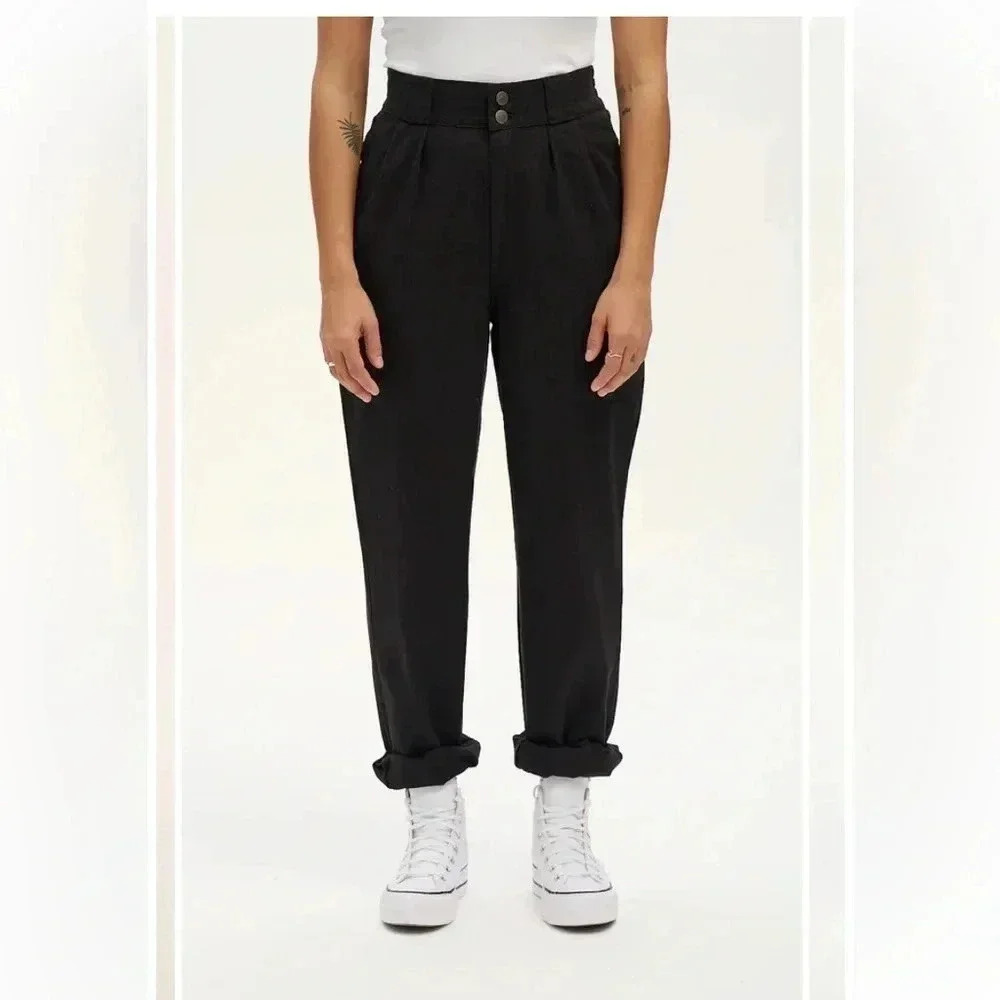 Lucy & Yak Black High-Waisted Trousers